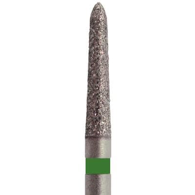 Meisinger Singles Disposable Diamond Bur FG, Coarse, Pointed Taper, 1.6mm Diameter, 8.0mm Length, #1716.8C, 25/Pk thumbnail 5