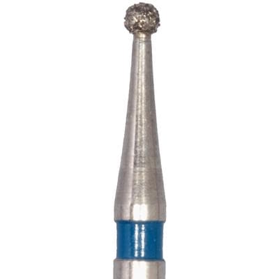 Meisinger Singles Disposable Diamond Bur, FG, Round, 1.0mm, Medium Grit, Blue Ring, #0110M, 25/Pkg thumbnail 13