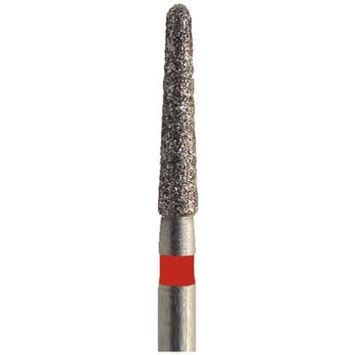 Meisinger Single-Use Sterile Diamond Burs, FG, Tapered Round End, #1116.8F, 1.6 mm, Fine, Red, 25/Pk thumbnail 15