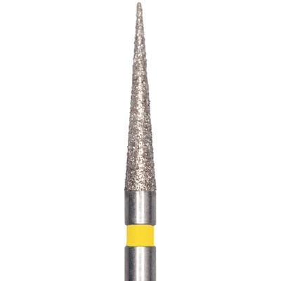 Meisinger Single-Use Sterile Diamond Bur, FG, Needle, #3314.10VF, 1.4 mm, Extra Fine, Yellow, 25/Pk thumbnail 15