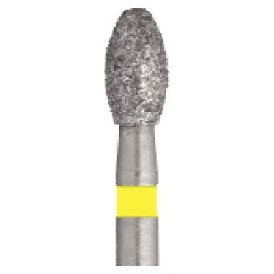 Meisinger Single-Use Sterile Diamond Bur, FG, Football (Egg) Shape, #3900VF, 2.3 mm Head Diameter, Extra Fine Grit, Yellow Band, 25/Pk thumbnail 16