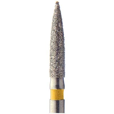Meisinger Singles Disposable Diamond Bur, FG Friction Grip, Flame, Extra Fine, 1.6mm Diameter, 8.0mm Length, Yellow, #3516.8VF, 25/Pack thumbnail 5