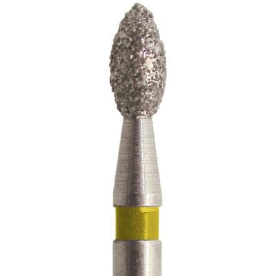 Meisinger Single-Use Sterile Diamond Bur, FG, Pointed Football, #3916VF, 1.6 mm, Extra Fine, Yellow, 25/Pk thumbnail 6