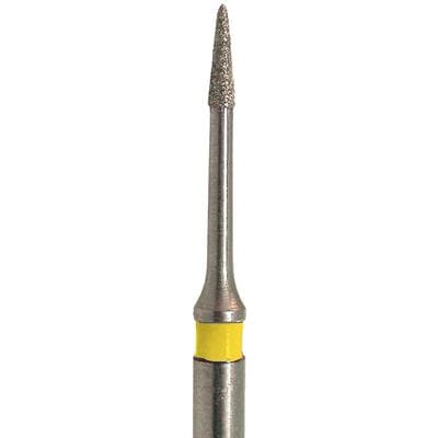Meisinger Singles Disposable Diamond Bur FG, Finishing Pointed Needle 3310.3VF, Extra Fine, 0.8mm Diameter, 3.0mm Length, Yellow Band, Sterile, 25/Bx thumbnail 5