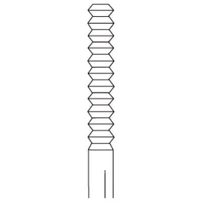 Meisinger Singles Disposable Diamond Bur FG, Coarse, Cylinder #2217C, 1.7mm Diameter, 8.0mm Length, Green Ring, 25/Pkg thumbnail 7