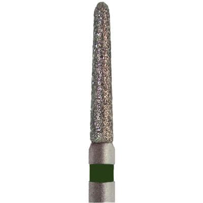 Meisinger Single-Use Sterile Diamond Burs, FG, Tapered Round End, #1116.7C, 1.6 mm, Coarse, Green, 25/Pk thumbnail 15