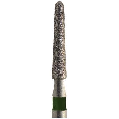 Meisinger Singles Disposable Diamond Bur, FGSS, Round End Taper, Coarse, Black Ring, #1116.6CS, 1.6 mm Diameter, 6.0 mm Length, 25/Pkg - Singles Disposable Diamonds – FGSS, Round End Taper, 25/Pkg - Coarse, Black, # 1116.6CS, 1.600 mm Diameter, 6.000 mm Length - Image 1