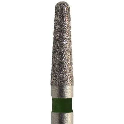 Meisinger Single-Use Sterile Diamond Bur, FG, Tapered Round End, #1121.8C, 2.1 mm, Super Coarse, Black, 25/Pk thumbnail 16