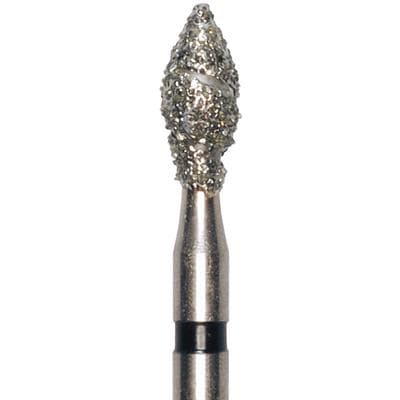 Meisinger Singles Disposable Diamond Bur FG, Spiral Round End Taper, Coarse, 1.6mm, #8116.10C, 25/Bx thumbnail 5