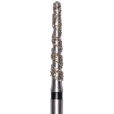Meisinger Singles Disposable Diamond Bur, FG, Spiral Round End Taper, Coarse, 1.8mm, #8118.9C, 25/Pack thumbnail 4