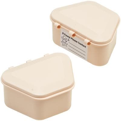 Patterson® Plastic Denture Box, Beige, 2-1/2" W x 1-3/4" D x 3-1/2" L, 12/Pkg thumbnail 2