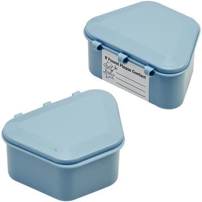 Patterson® Plastic Denture Box, Blue, 2-1/2" W x 1-3/4" D x 3-1/2" L, 12/Pkg thumbnail 2