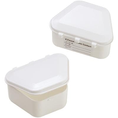 Patterson® Plastic Denture Box, White, 2-1/2" W x 1-3/4" D x 3-1/2" L, 12/Pkg thumbnail 2