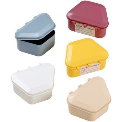Patterson® Plastic Denture Box, Assorted Colors, 2-1/2" W x 1-3/4" D x 3-1/2" L, 12/Pkg thumbnail 2