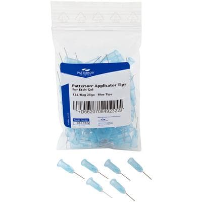 Patterson® Etch Applicator/Dispensing Tips, 25 Gauge, Straight, Blue, 125/Pkg thumbnail 2