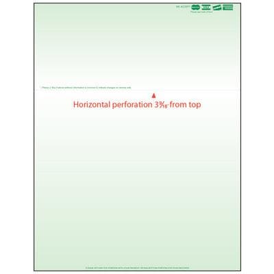 Laser Statement Paper, 8-1/2" W x 11" H, Green with Visa/MasterCard/Discover/American Express Logos, 500/Pkg thumbnail 2
