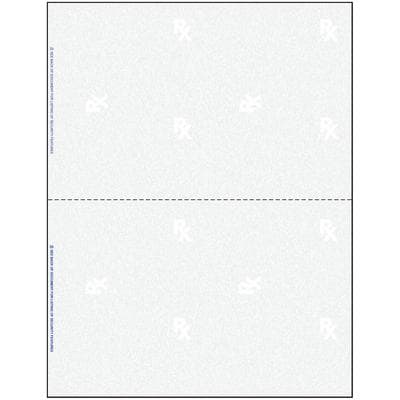 2-Up Security Laser Prescription Blanks, Blue Design, 8.5" x 11" (500 Sheets/Pkg, 1000 Rx/Pkg) thumbnail 2
