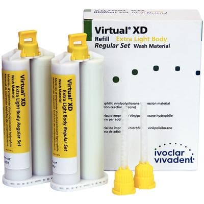Virtual XD Extra Light Body VPS Impression Material Refill, Regular Set, 2 x 50 mL Cartridges, Yellow, 646468 thumbnail 6