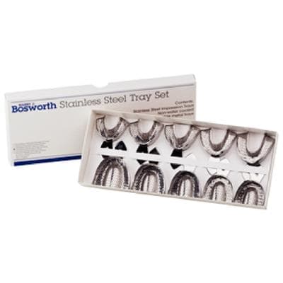 Bosworth Stainless Steel Edentulous Perforated Full-Arch Impression Trays, Set of 8 (4 Upper / 4 Lower), #1-#8, 0921307 thumbnail 7
