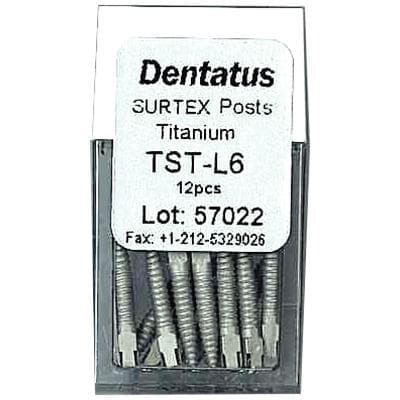 Dentatus Surtex Classic Titanium Post Refill, Long (L6), 1.80mm Diameter, 11.8mm Length, 12/Pack, TST-L6 thumbnail 8