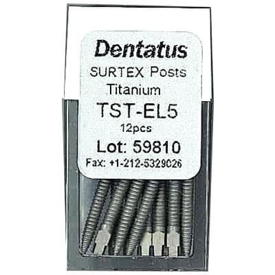 Dentatus Surtex Classic Surface-Treated Titanium Post Refill, Extra Long, 1.65 mm Diameter, 14.2 mm Length, 12/Pkg, TST-EL5 thumbnail 6