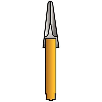 Dentatus Profin Lamineer Diamond Finishing Tip, Knife Edge Short, 75 Micron, Gold, Safe Side, 2/Pkg thumbnail 3