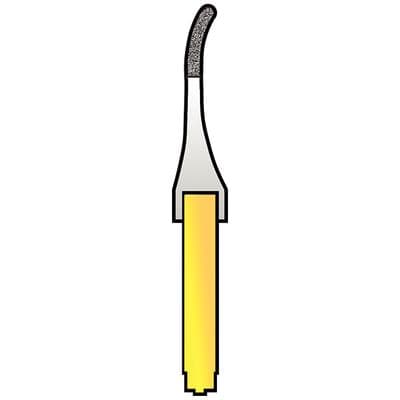 Dentatus Profin® Shoulder/Bevel Diamond Tips, 50 Micron, Yellow, Safe-Sided, Pack of 2 thumbnail 3
