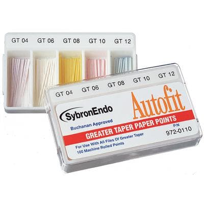 Autofit Greater Taper Absorbent Paper Points, Assorted Tapers (0.04–0.12), 100/Pk, 972-0110 thumbnail 9