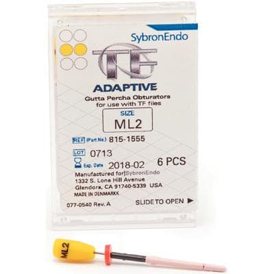 Kerr TF Adaptive Gutta Percha Obturators, ML2, Medium/Large, Yellow, 6/Pk, 815-1555 thumbnail 14