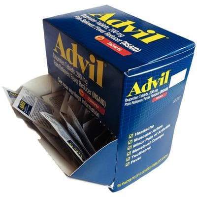 Advil Ibuprofen Tablets 200 mg, Industrial Pack, 2 Tablets/Envelope, 50 Envelopes/Pkg, 32452 thumbnail 3