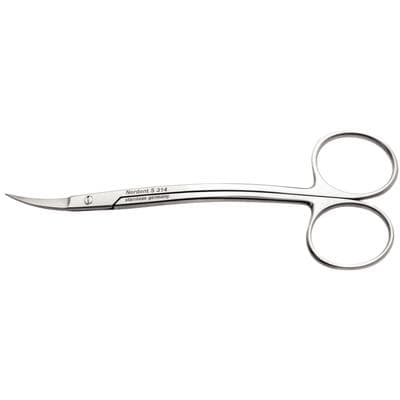 Nordent Surgical Scissors #314 LaGrange, 4.5" (115mm), Curved Blade, 1 Serrated Blade, Stainless Steel thumbnail 8