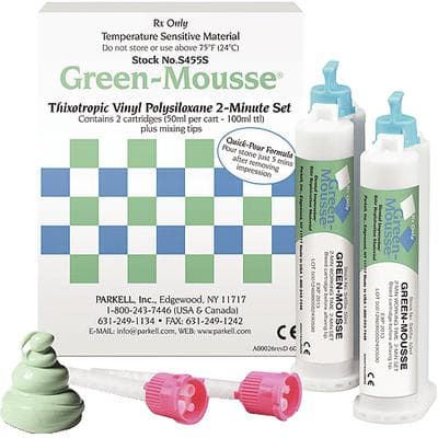 Green-Mousse VPS Bite Registration Material, Automix Split Cartridge, 50 ml, 2/Pk, S455S thumbnail 9