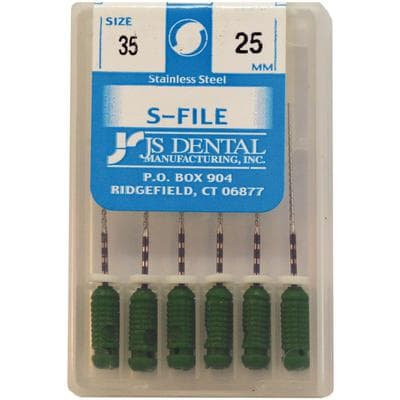 JS Dental S-File #35, 25mm, Green, Pack of 6 thumbnail 4