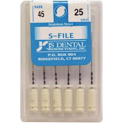 JS Dental S-File #45 White, 25mm, Pack of 6 thumbnail 5
