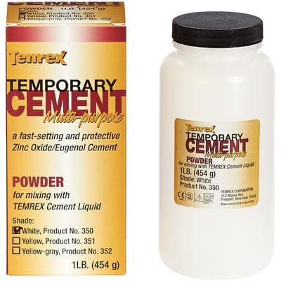 Temrex Zinc Oxide Eugenol Temporary Cement Powder, White, 1 lb Bottle, 350 thumbnail 18