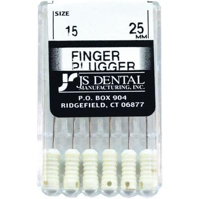Finger Pluggers, Stainless Steel, 25 mm, ISO Color-Coded Plastic Handle, Assorted Sizes 15-40, 6/Pkg thumbnail 2
