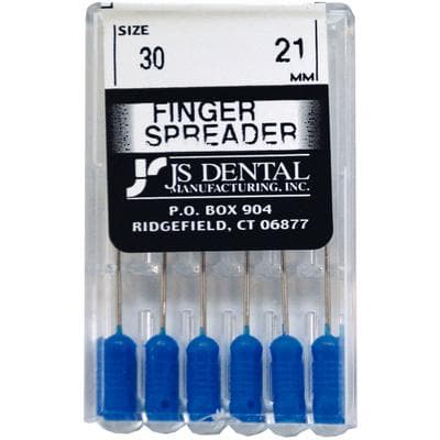 JS Dental Finger Spreader #30, Blue, 21mm, Stainless Steel, ISO Color-Coded Handle, 6/Pkg, FS1030 thumbnail 4