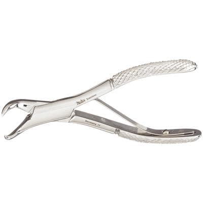 Miltex Pedodontic Extraction Forceps #23S, Lower Molars, Universal, Cow Horn, Spring Handle, 4-1/2", German Stainless Steel, DEF23S thumbnail 4