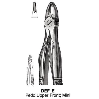 Miltex Extracting Forceps E, Pedodontic Upper Front, Mini, English Pattern, Stainless Steel, 4.5" thumbnail 7