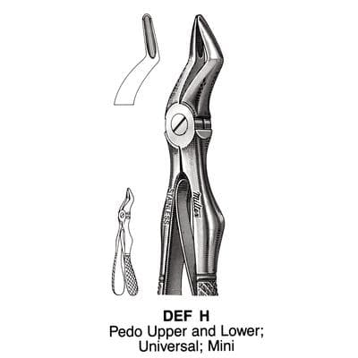 Miltex Pedodontic Extraction Forceps, H, Universal, Mini, English Pattern, 4-3/4", Stainless Steel thumbnail 6