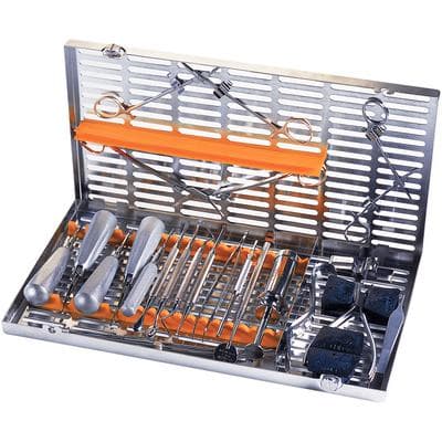 Hu-Friedy IMS Signature Series Oral Surgery Cassette, Orange, Stainless Steel, 8" x 14.5" x 1.25", IMOS3 thumbnail 10