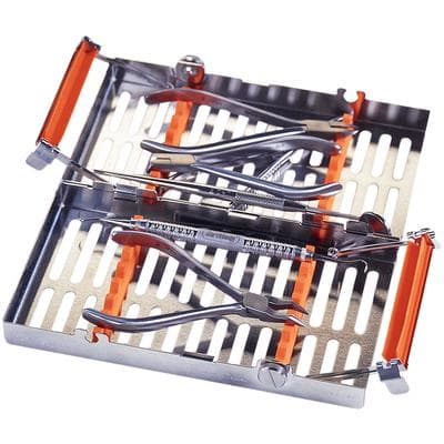 Hu-Friedy IMS Signature Series Double-Decker Small Orthodontic Cassette, Orange, 4.5" x 8" x 1.5", IM9143-OR thumbnail 6