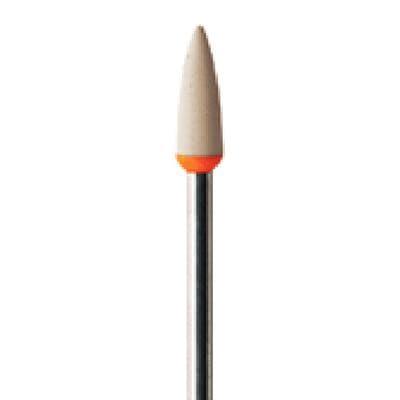 Meisinger E-Max High-Shine Polisher, RA, Flame, 4 mm, Fine, Beige/Orange, 2/Pk, DPO05-040-RA thumbnail 3