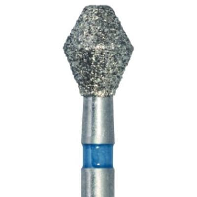 Meisinger 811-033-FG Diamond Bur, FG, Medium Grit, Blue Ring, Barrel Shape, 3.3 mm Head Diameter, 4.0 mm Head Length, 5/Pack thumbnail 8