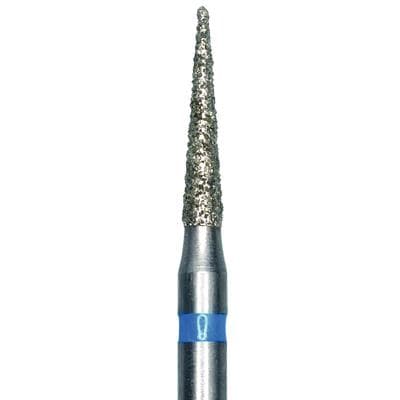 Meisinger 858-014-FG Diamond Bur, FG, Medium Grit, Blue Ring, Needle Shape, Point End, 1.4 mm Head Diameter, 8.0 mm Head Length, 5/Pkg thumbnail 8