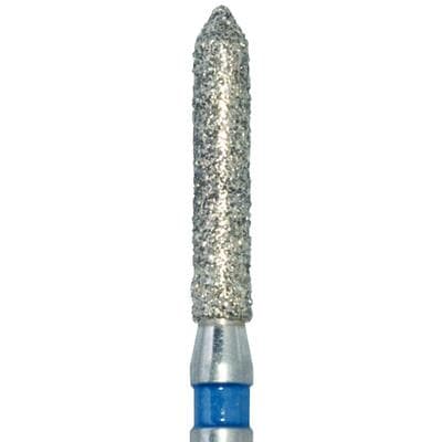 Meisinger Diamond Bur, FG, Medium Grit (Blue), Pointed Cylinder with Bevel Tip, 1.4 mm Head Diameter, 8.0 mm Head Length, 885-014, Pack of 5 thumbnail 9