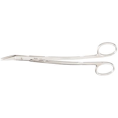 Miltex Dean Dissecting Surgical Scissors, 6-3/4", Angled on Flat, Serrated Blade, Stainless Steel, Each, 5-264 thumbnail 7