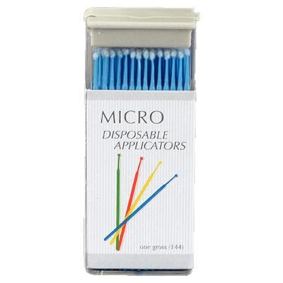 Micro Disposable Applicator Brushes, Blue, Standard, 144/Box, Plasdent thumbnail 2