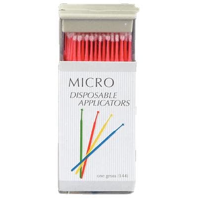 Plasdent Micro Disposable Applicator Brushes, Red, Non-Linting Fiber Tip, 144/Box, 8202 thumbnail 4