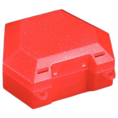 Plasdent Glitter Retainer Box, Ruby Red, 12/Pkg - Glitter Retainer Box - Ruby - Image 1